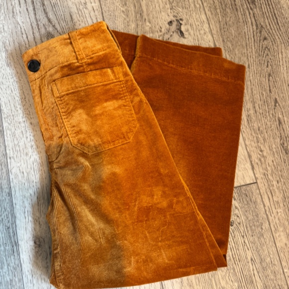 The Colette Cropped Bronze Wide-Leg Pants Maeve Corduroy Anthropologie  25 NEW! - Picture 6 of 6